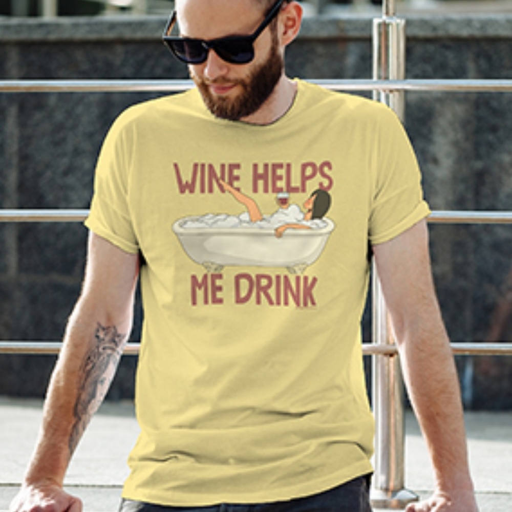(Bob's Burger's) Linda 'Wine Helps Me Drink" Tee - Picture 5 of 6